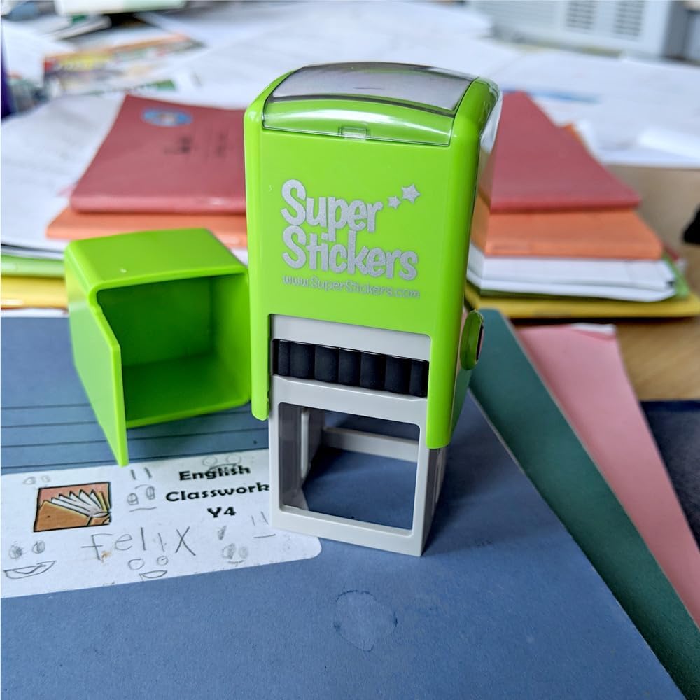 Detalle de SuperStickers Star Pre Inked Stamper - Green, 28mm