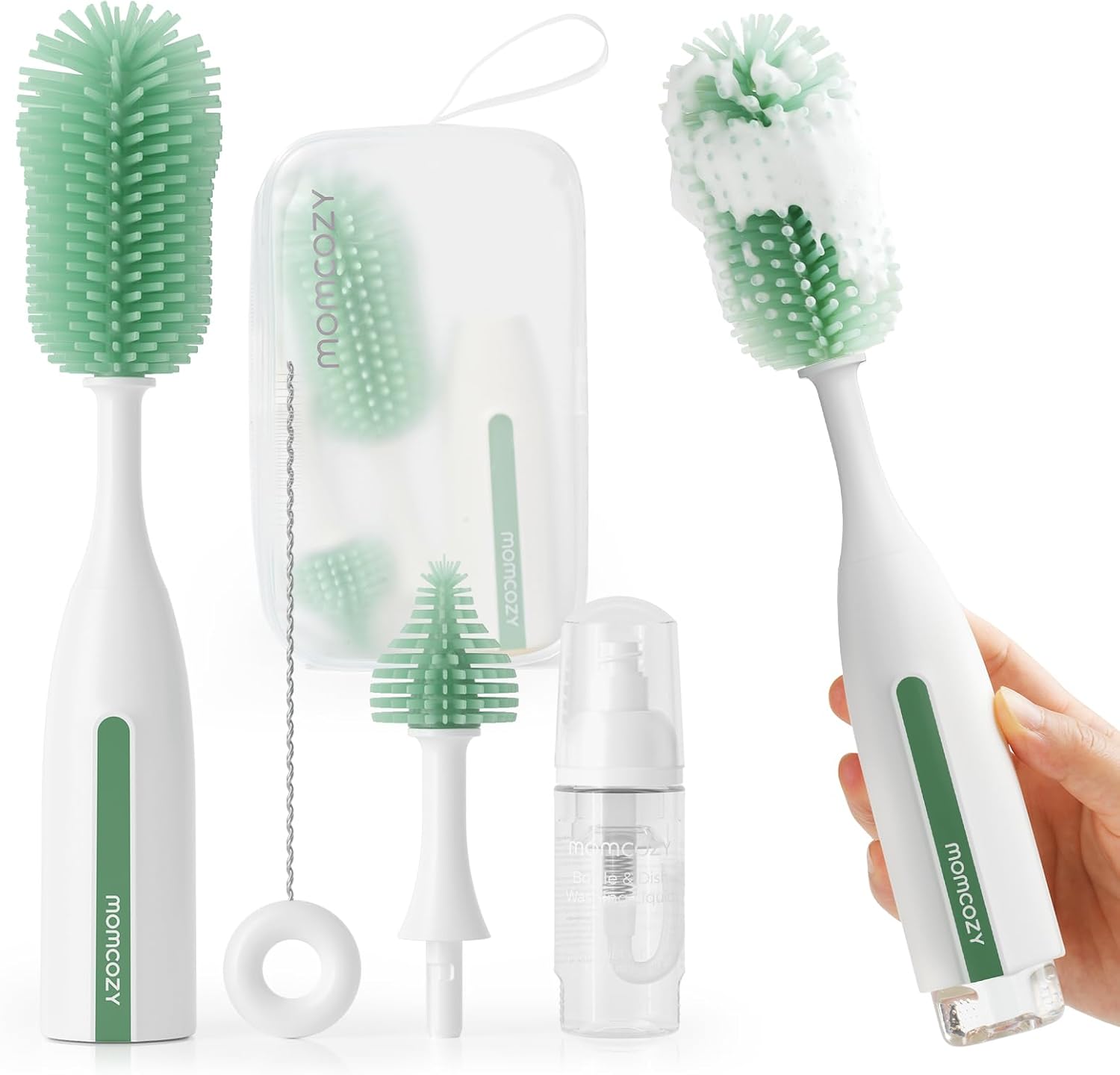 Thumbnail 6 de Momcozy Baby Flaschenbürste Set mit Druck-Schaumtechnologie – 360° Reinigung, BPA-frei