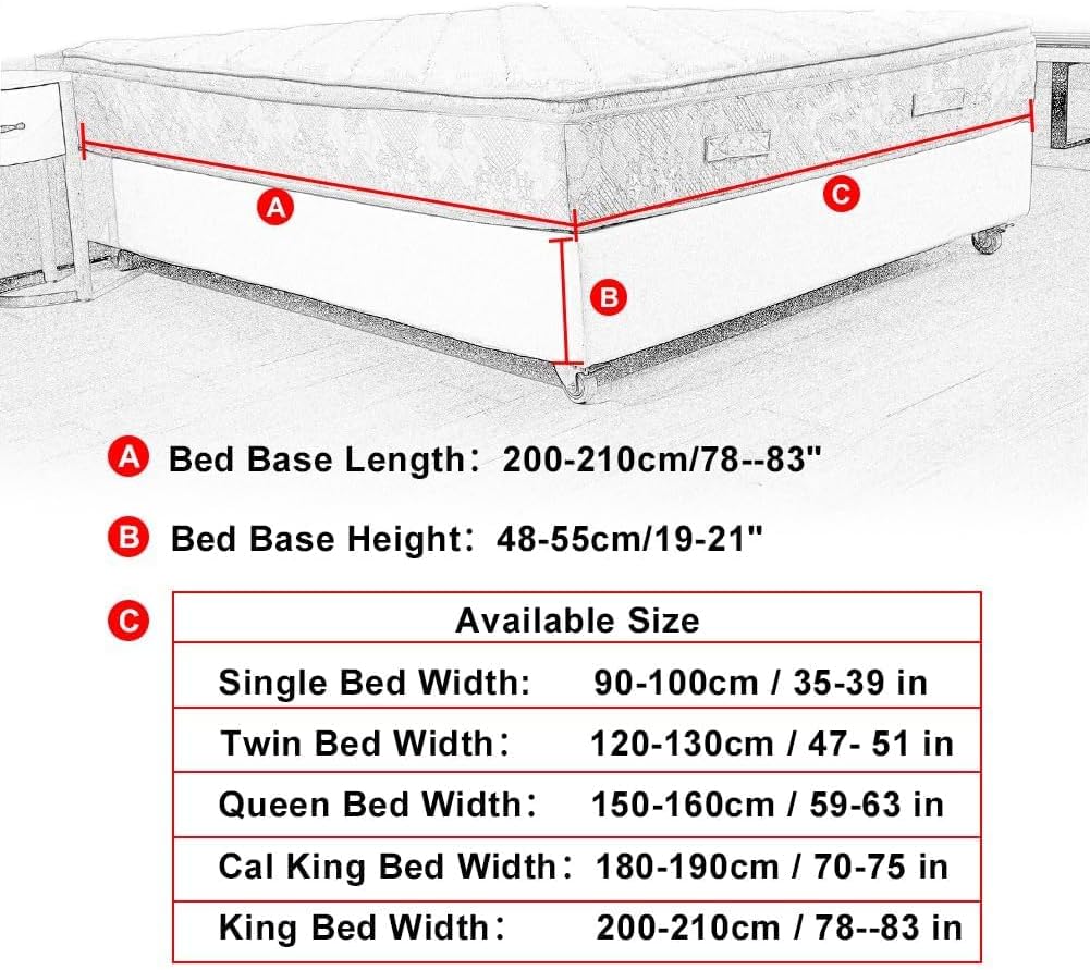 Thumbnail 5 de Housse de lit DUJUIKE en velours, grise, 200–210 cm