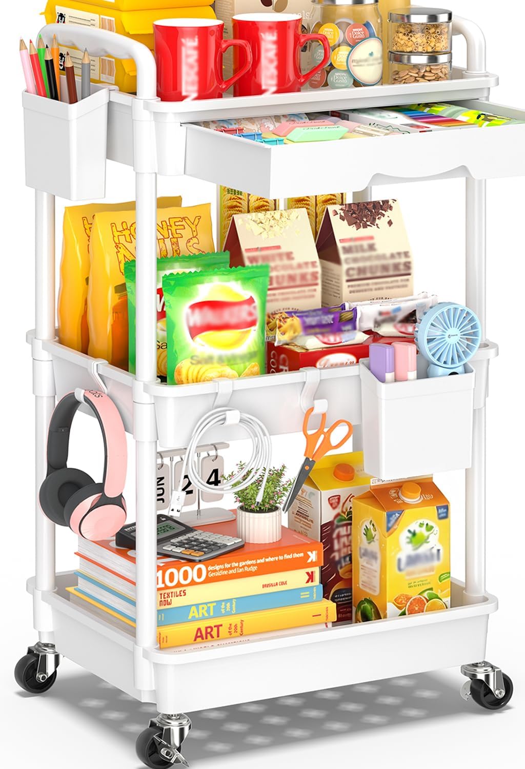 Detalle de SUNALLY Rolling Cart, 3-Tier