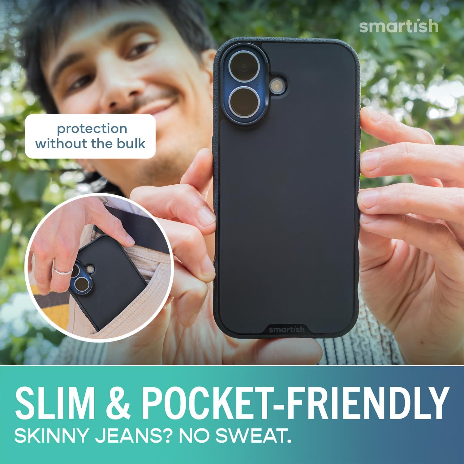 Thumbnail 6 de Smartish Gripmunk iPhone 17 MagSafe Case with Camera Control Protection (Black Tie Affair)