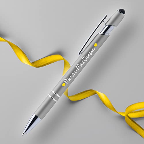 Detalle de ÉNJA Création – Stylo personnalisé en métal avec stylet tactile et coffret cadeau