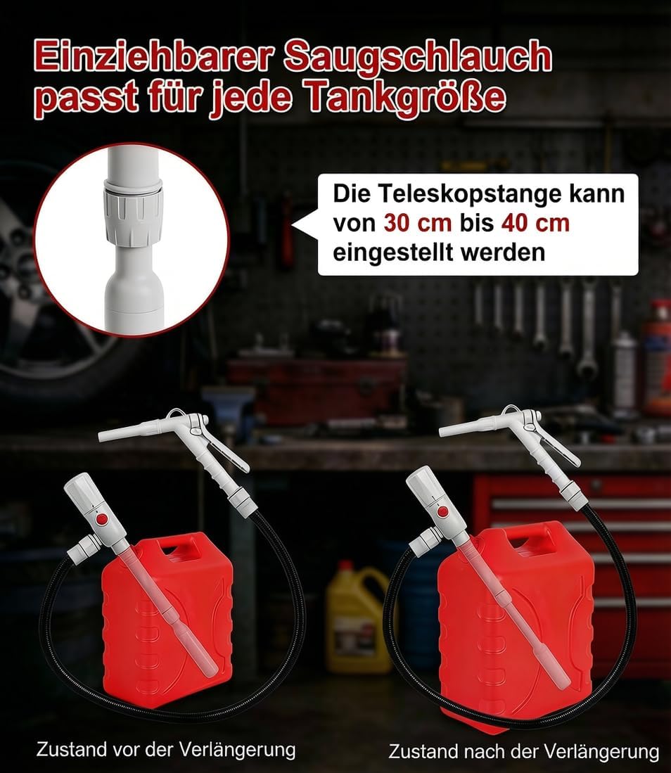 Thumbnail 4 de Anngrowy Elektrische Kraftstoffpumpe 3,2 GPM (12 L/min) batteriebetriebene Flüssigkeitstransferpumpe