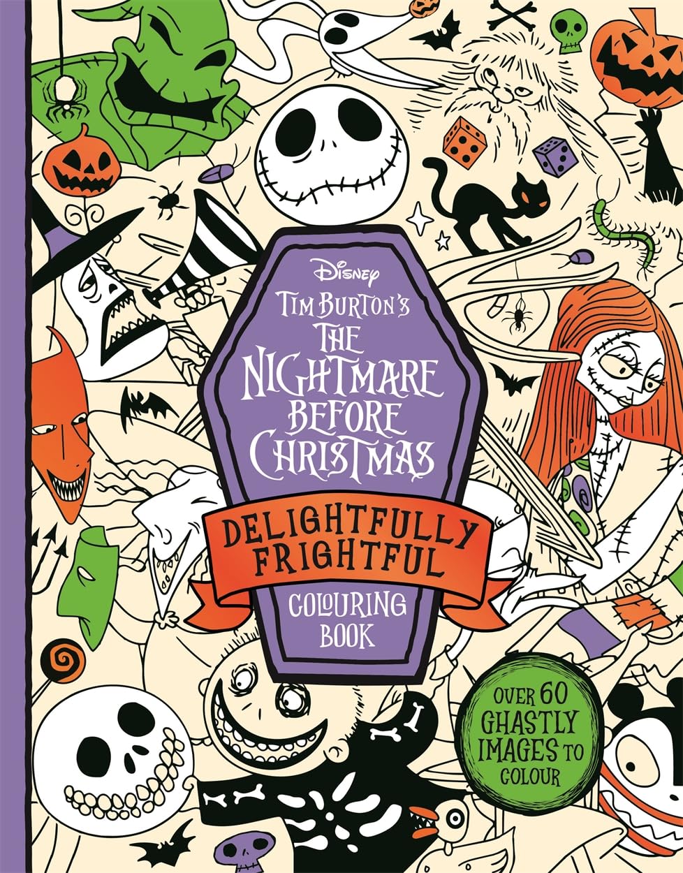 Detalle de Disney Tim Burton’s The Nightmare Before Christmas Colouring Book, Over 60 Images