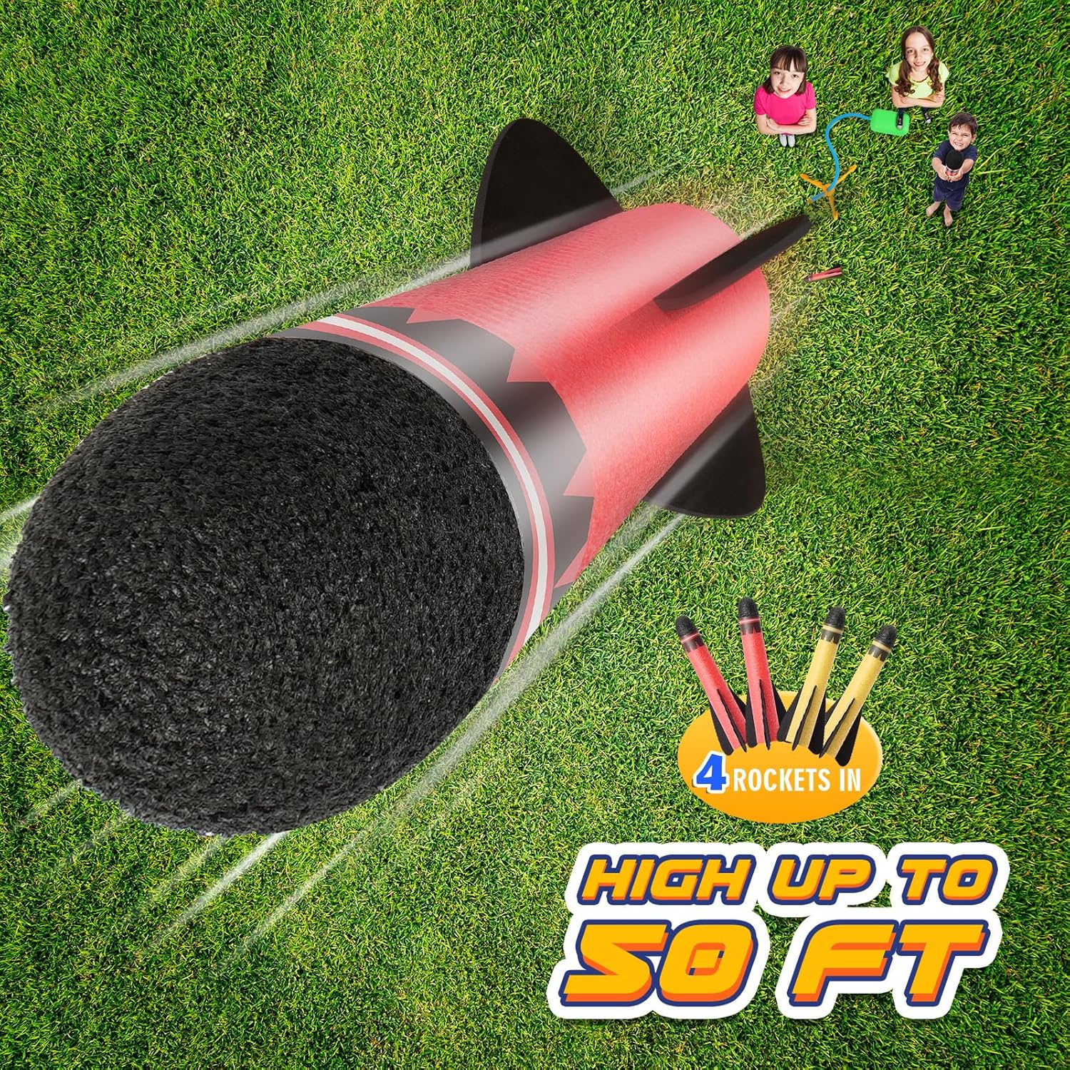 Thumbnail 5 de HappyKidsClub Raketen Spielzeug 30 m Reichweite