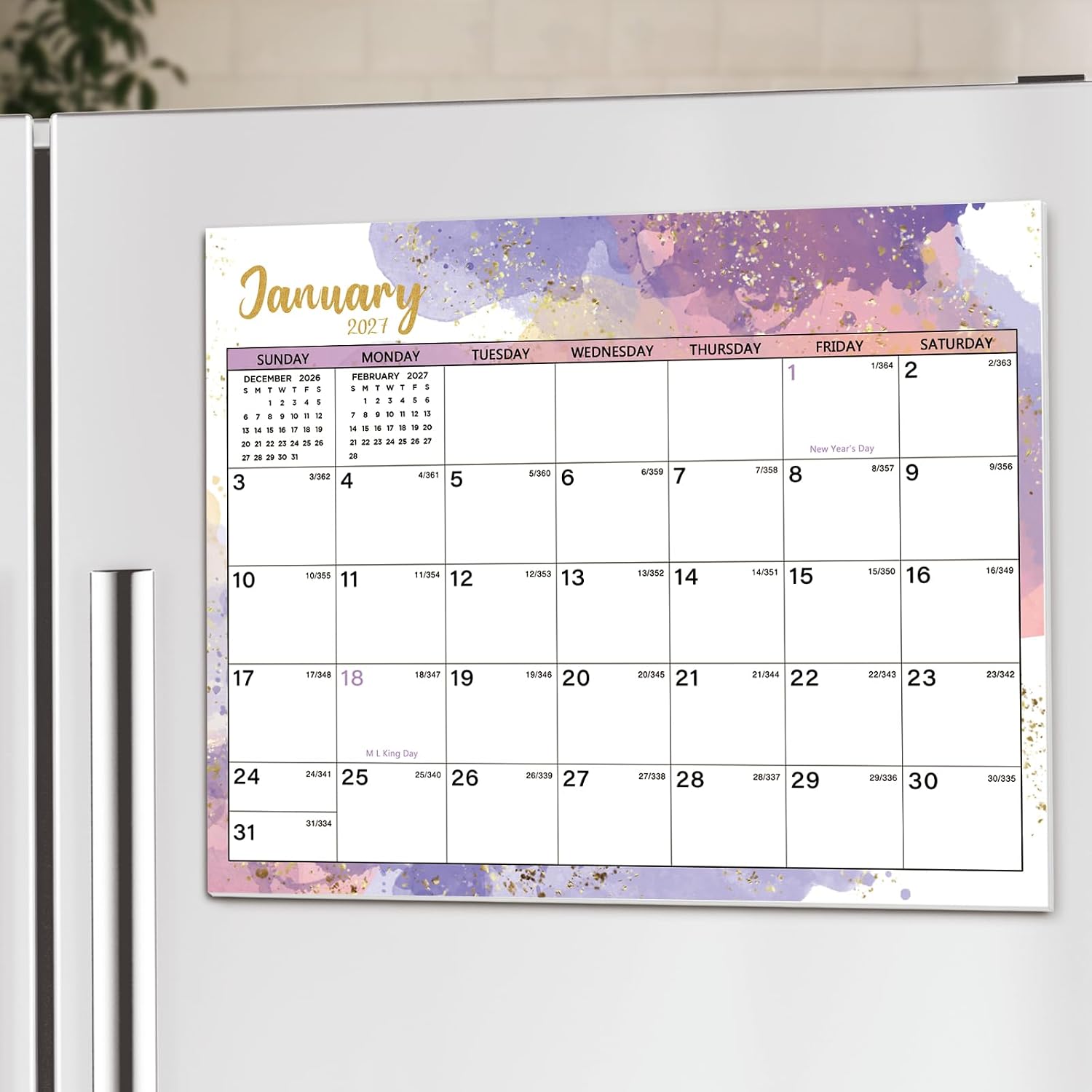 Detalle de XISIDO 2026–2027 Magnetic Refrigerator Calendar, 18-Month, 11 x 8.5 Inches