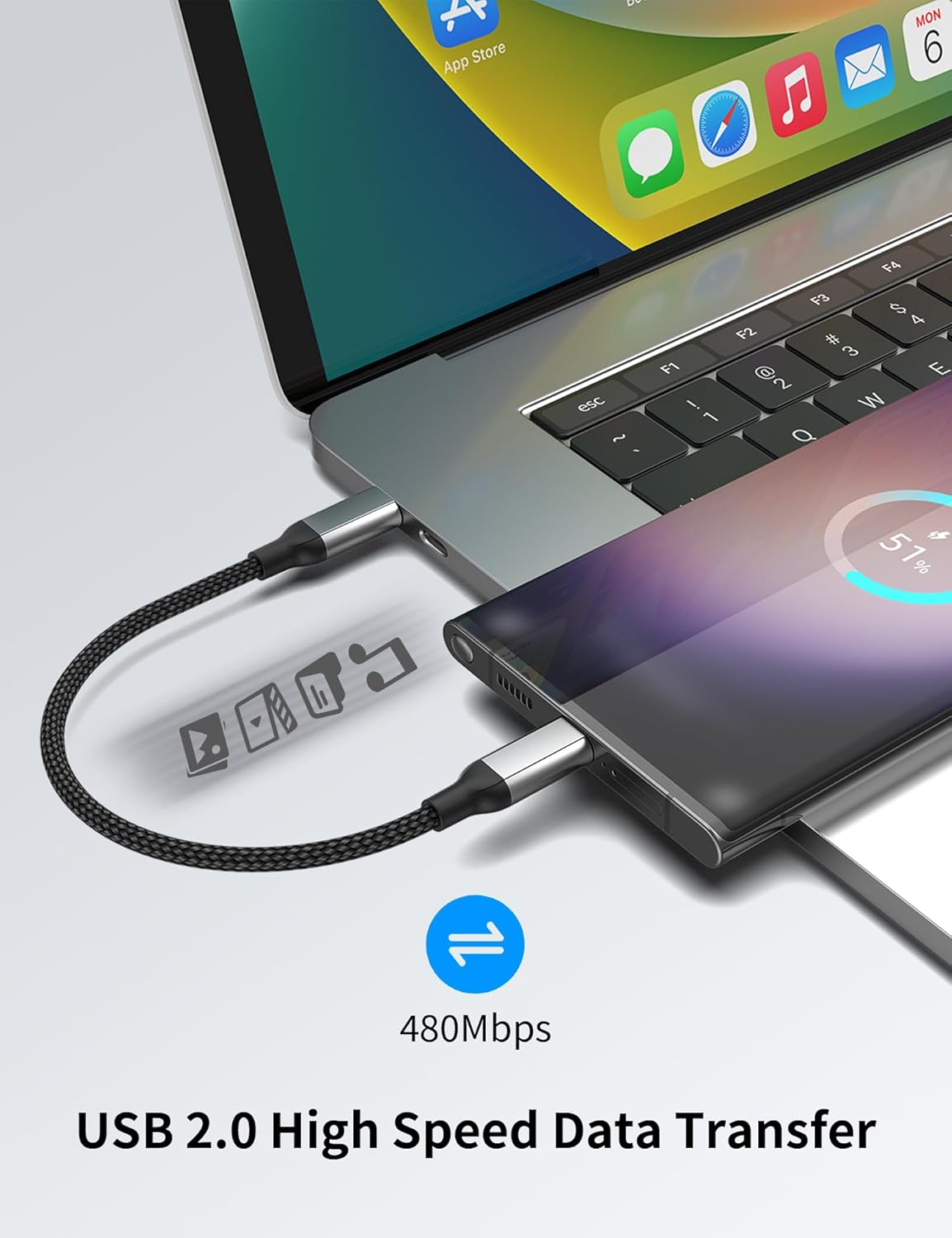Thumbnail 3 de Acecene USB C Kabel 20 cm