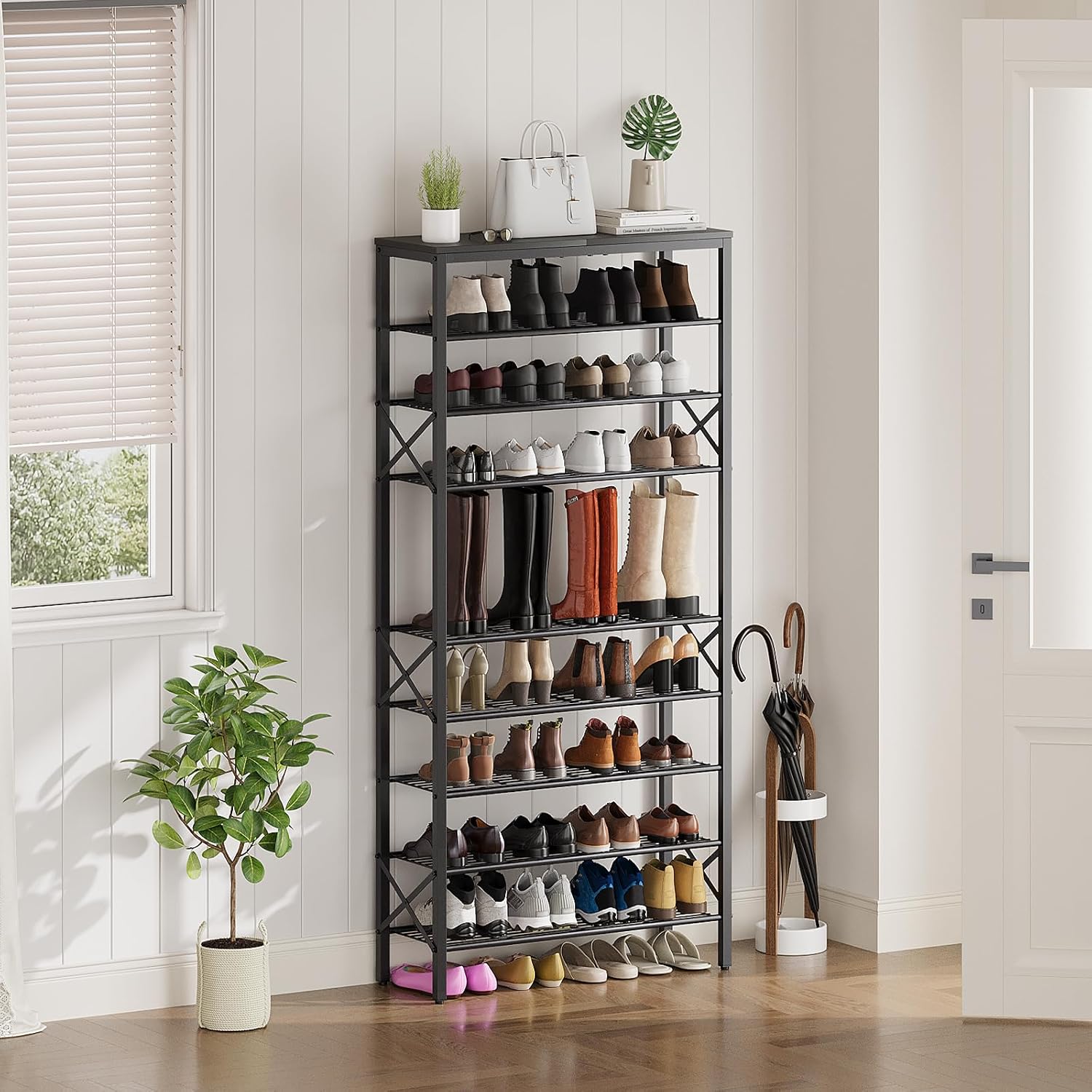 Thumbnail 6 de YATINEY 10 Tier Shoe Rack: Large-Capacity, Stable Organizer for Entryways and More
