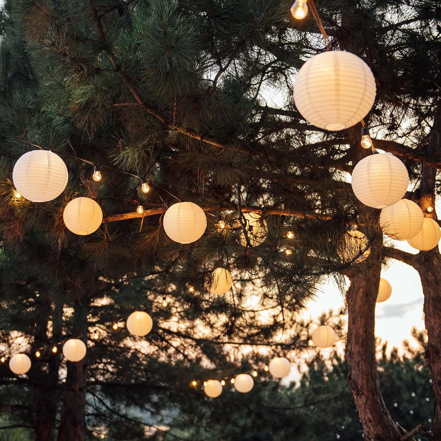 Detalle de Hellum 524512 led-lampionnen voor buiten, set van 12 met warmwit licht