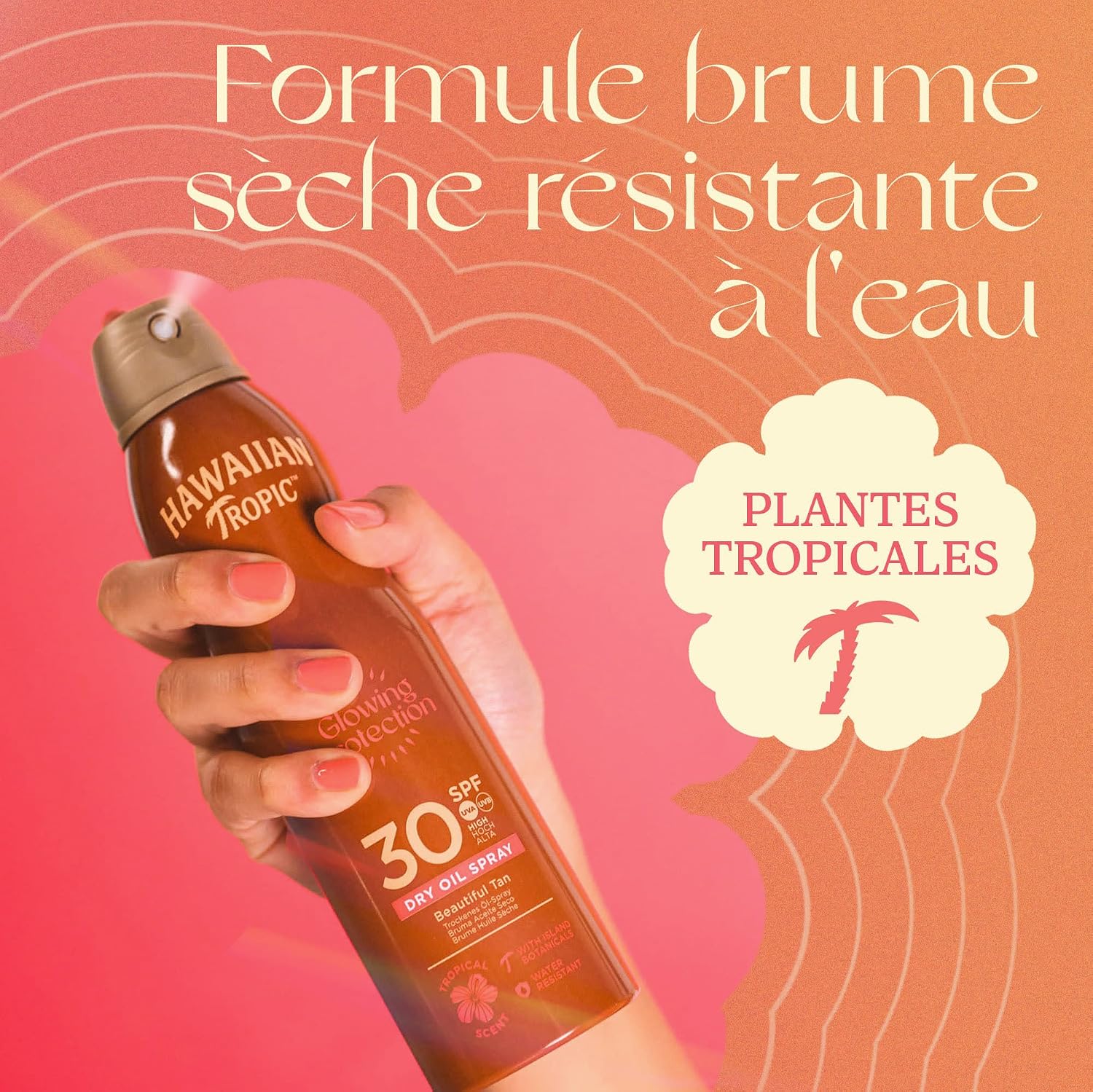 Detalle 2 de Hawaiian Tropic Glowing Spray SPF 30, 180 ml