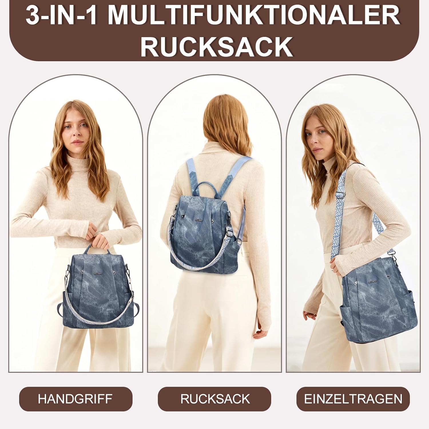 Thumbnail 1 de Eshow Rucksack 3 in 1, RFID Schutz
