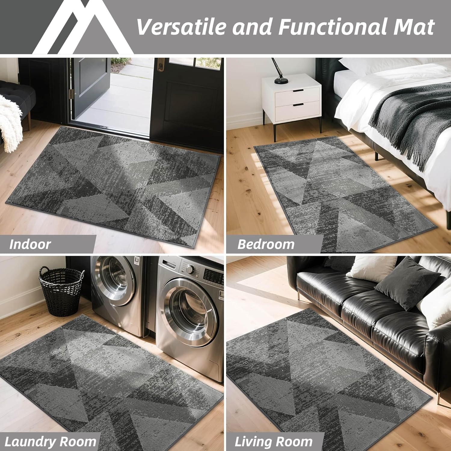 Thumbnail 6 de COSY HOMEER Entryway Doormat 20"x32" gray 🧻
