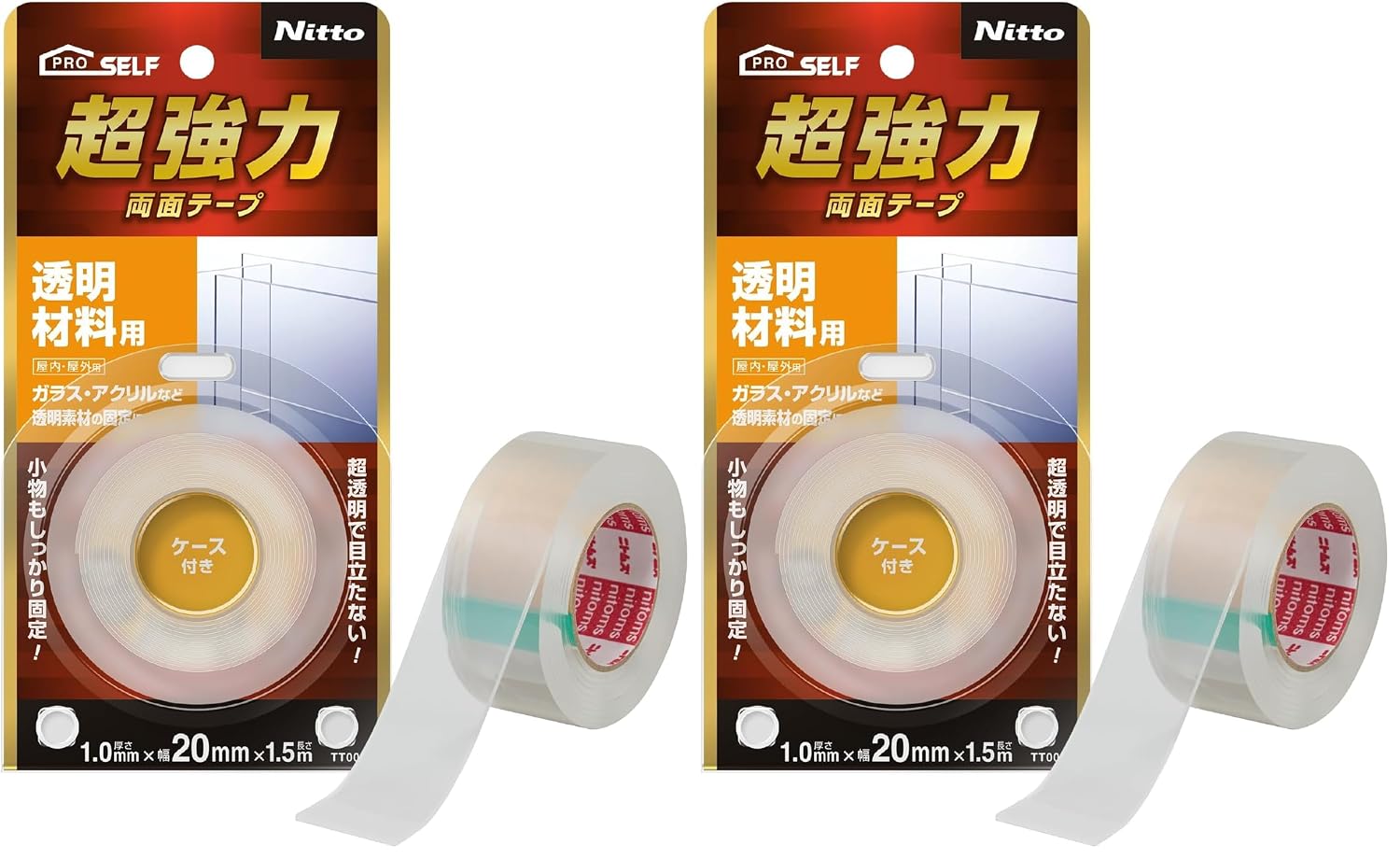 Thumbnail 3 de ニトムズ PROSELF TT0052 超強力両面テープ 透明材料用 幅20mm×長さ4m