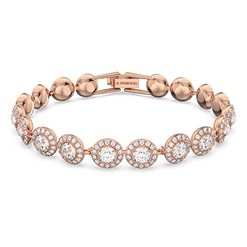 Detalle de Swarovski Bracciale Tennis Angelic – Pavé, Bianco, placcato oro rosa, 17 cm