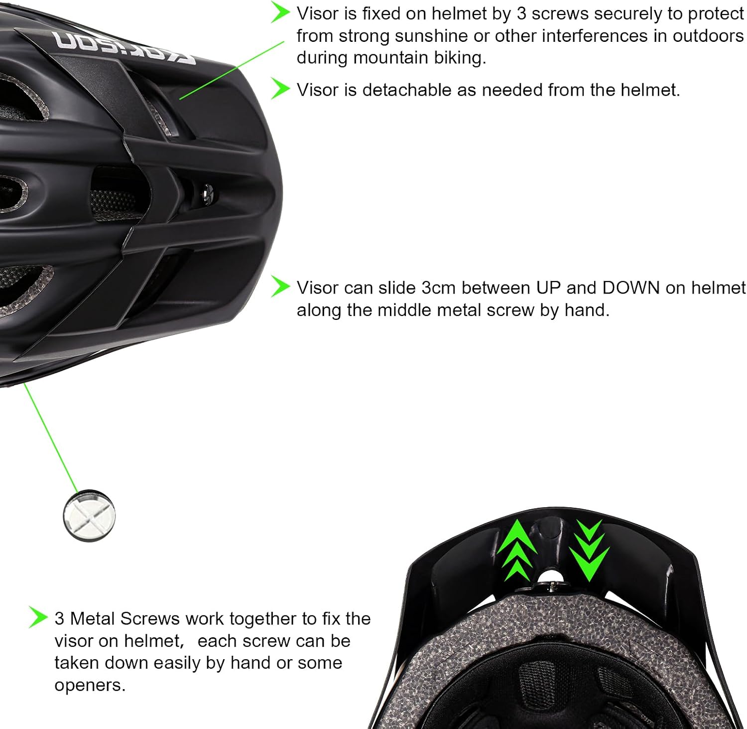 Detalle 2 de Ckorison Mountain Bike Helmet – Lightweight EN1078 Certified MTB Helmet for Adults (Men & Women)