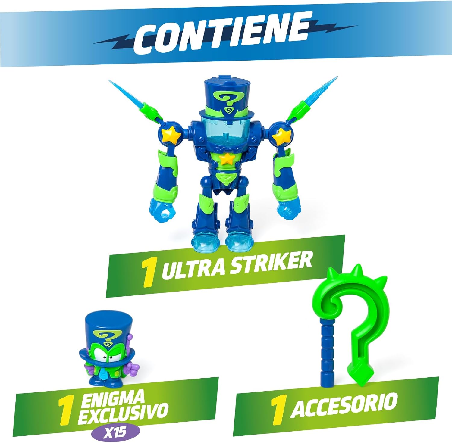 Detalle de SUPERTHINGS – Ultra Striker Enigma: Robot Ultra Striker de la Serie Kazoom Power