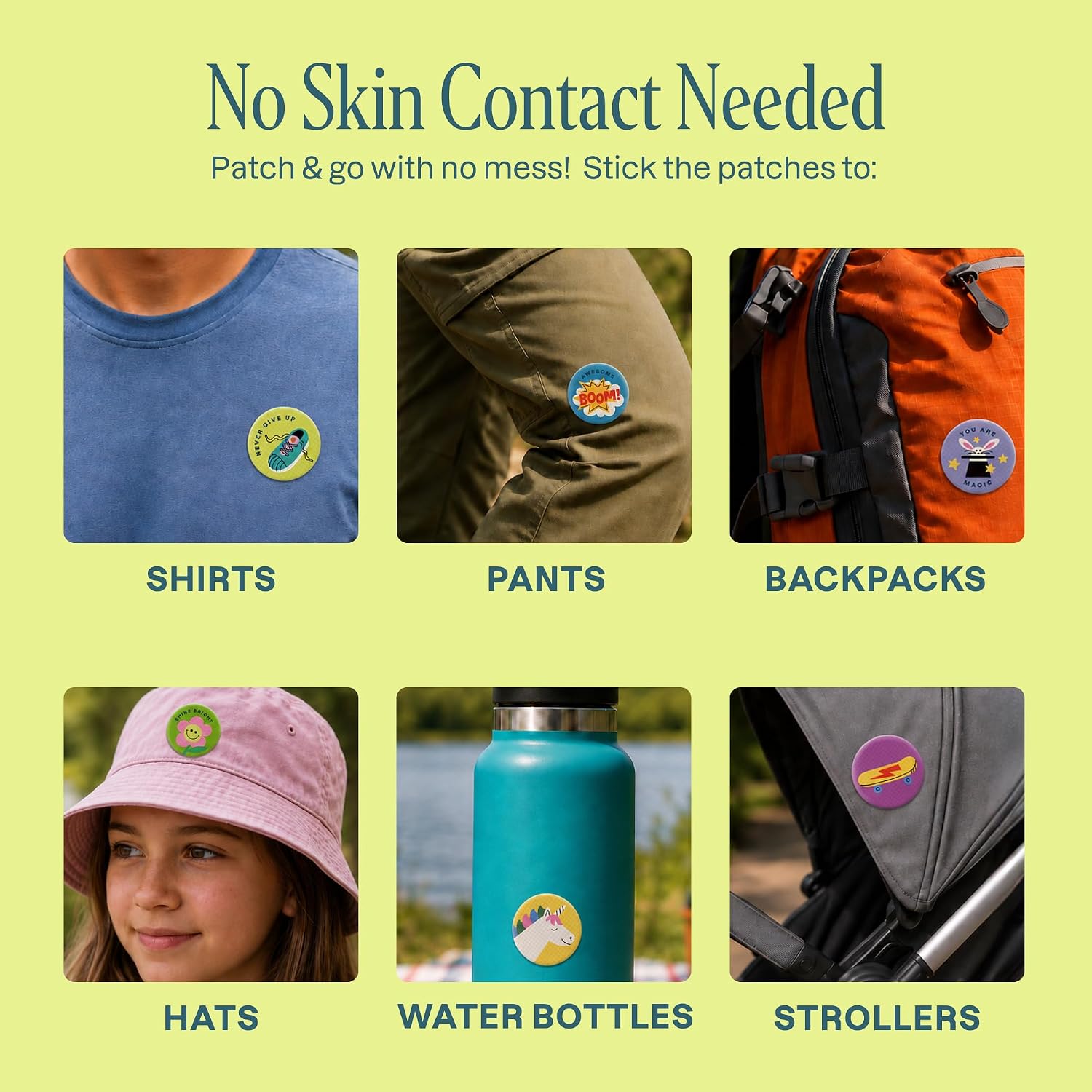 Thumbnail 2 de Cliganic Mosquito Repellent Stickers for Kids (90 Pack) - Positive Vibes Patches