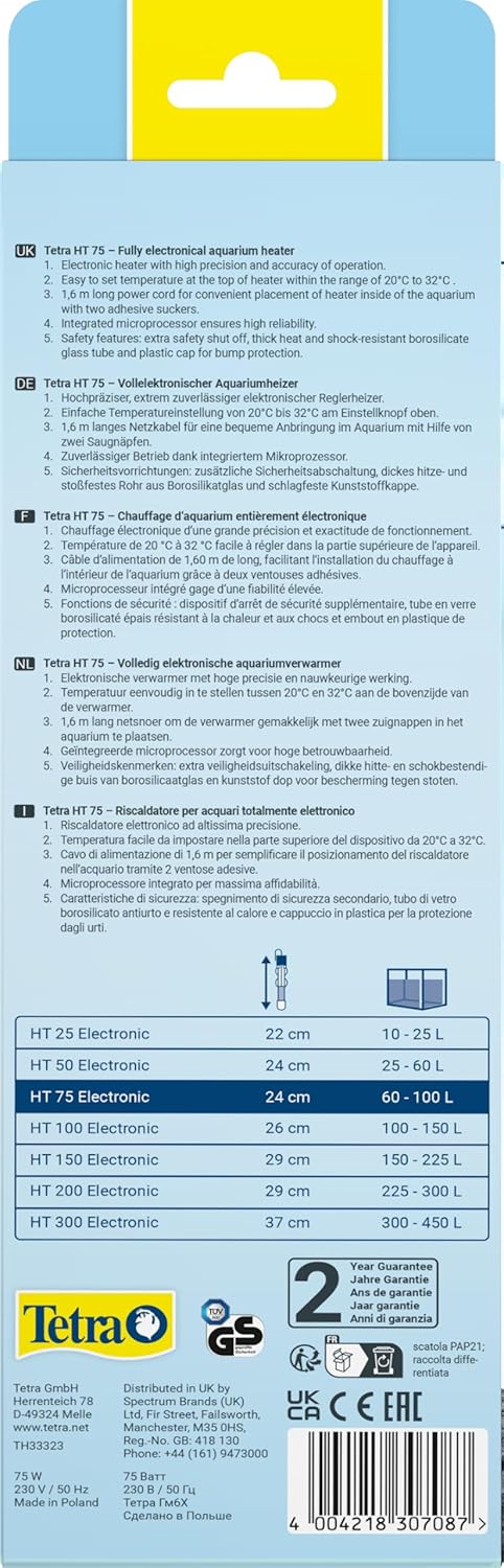 Thumbnail 1 de Tetra HT Heater 75 electronic : chauffage électronique à réglage précis