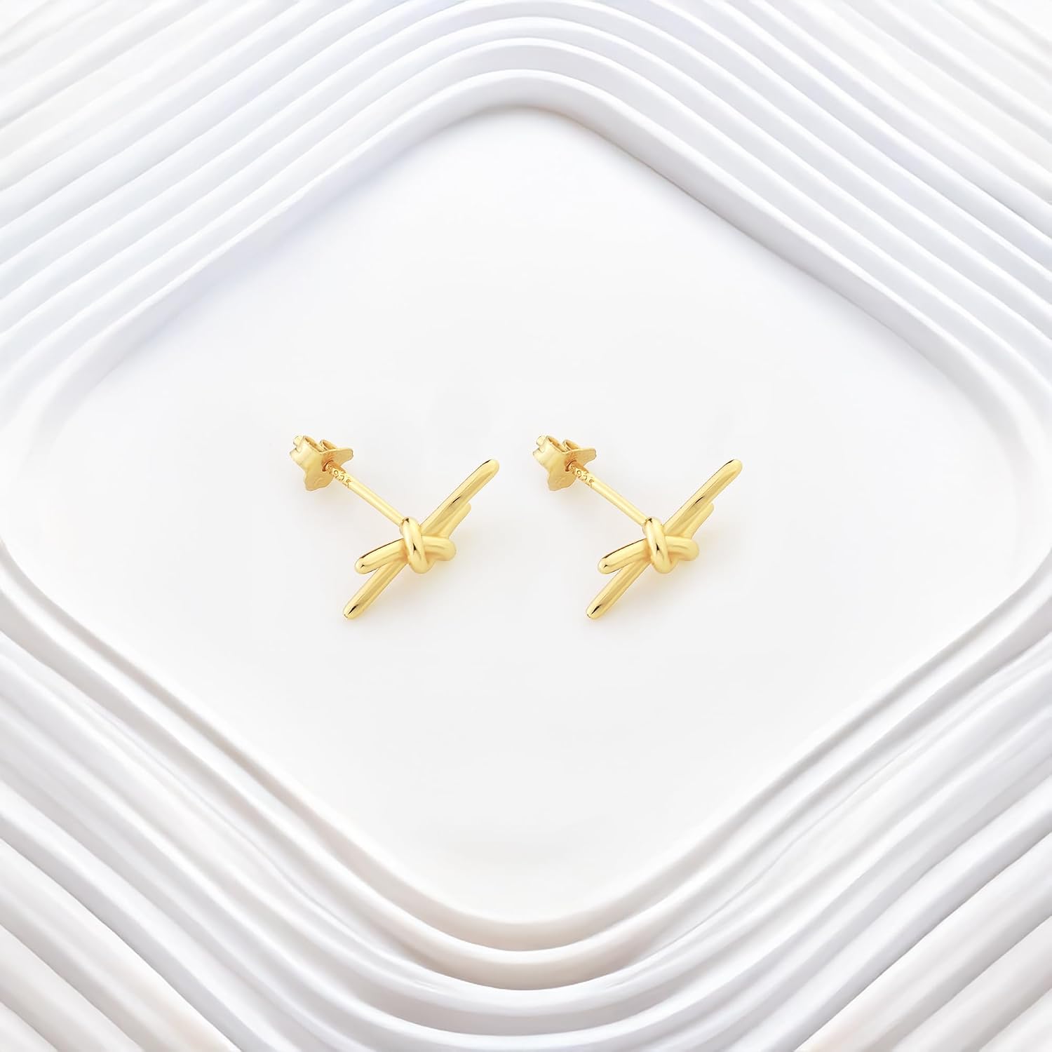 Detalle de SOFIA MILANI Damen Ohrringe 925 Silber – Knobenknoten Ohrstecker