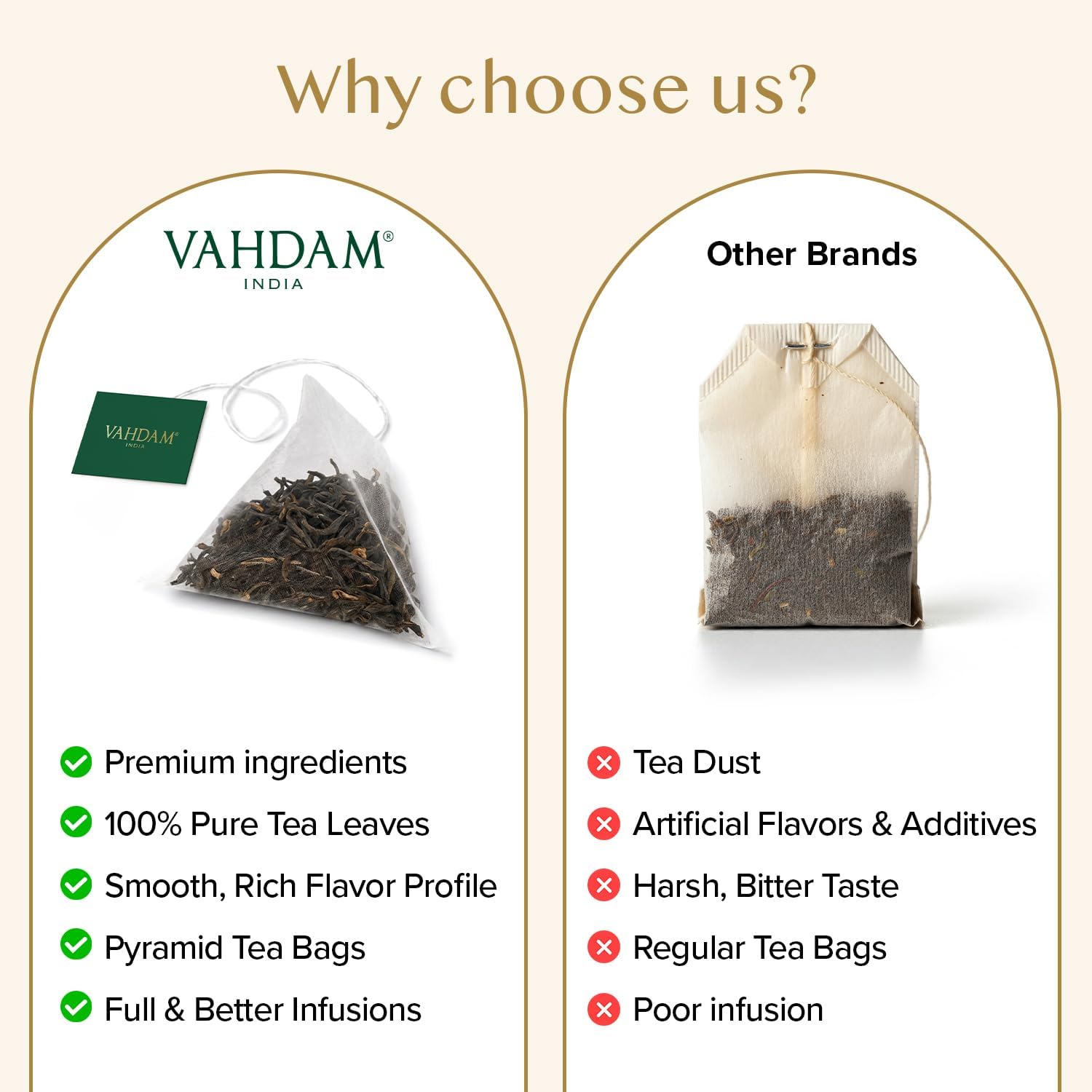 Thumbnail 2 de VAHDAM Thé Noir Darjeeling d'Été (100 sachets pyramidaux) – 100% pur, infusion chaude ou glacée