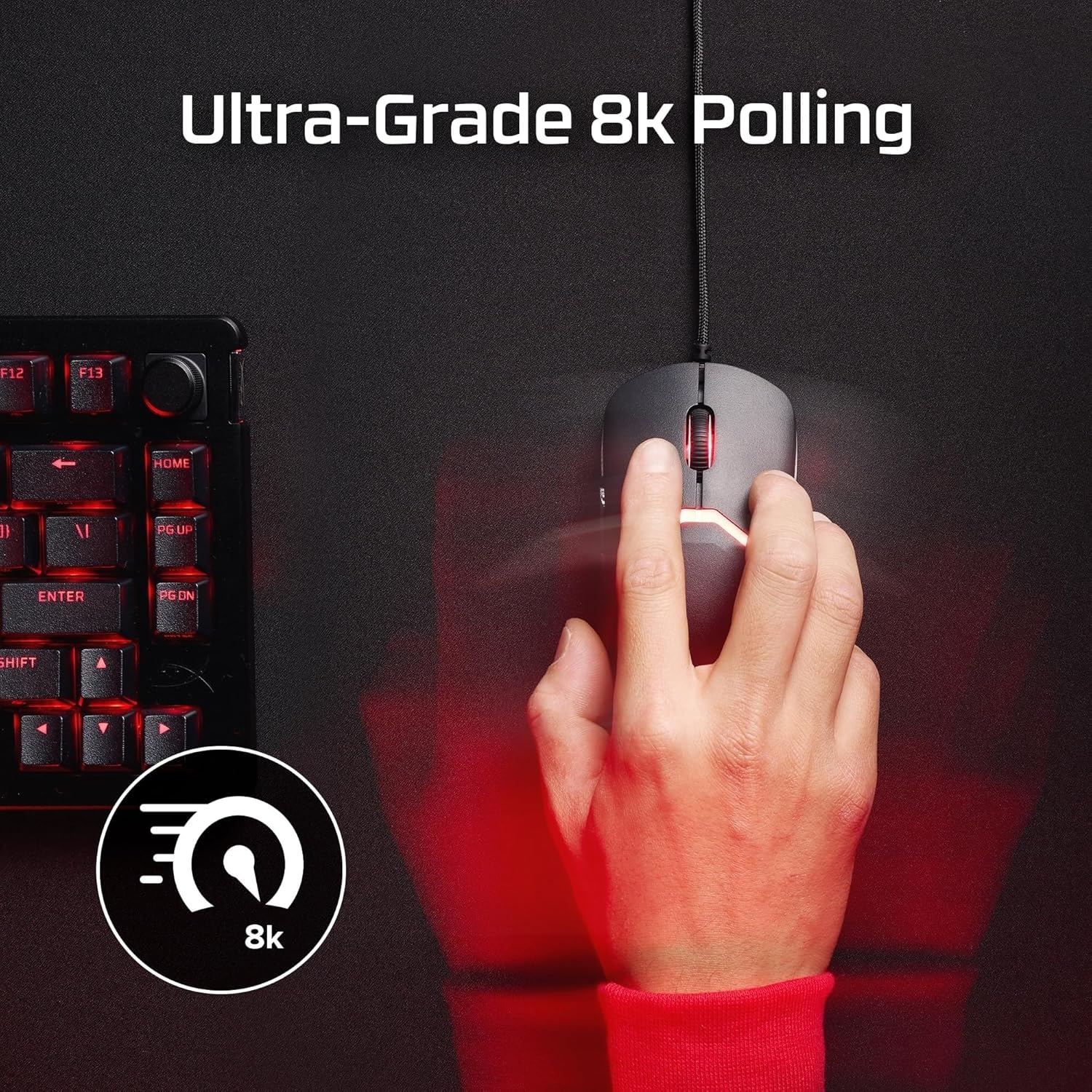 Thumbnail 2 de HyperX Pulsefire Saga: mouse da gaming modulare con polling rate 8K e sensore HyperX 26K