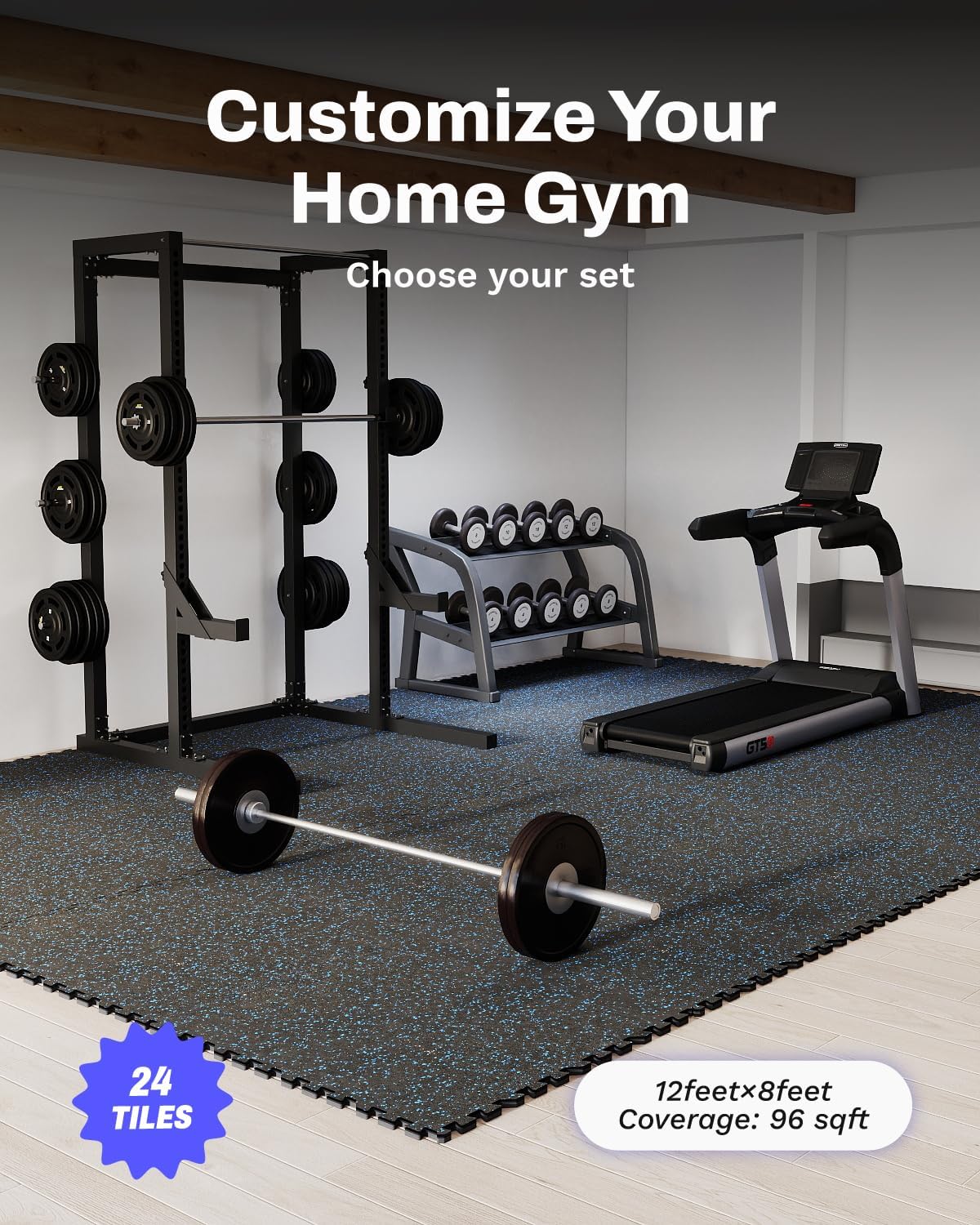 Thumbnail 3 de AIRHOP Exercise Mat Tiles 0.56in, 96 Sq Ft