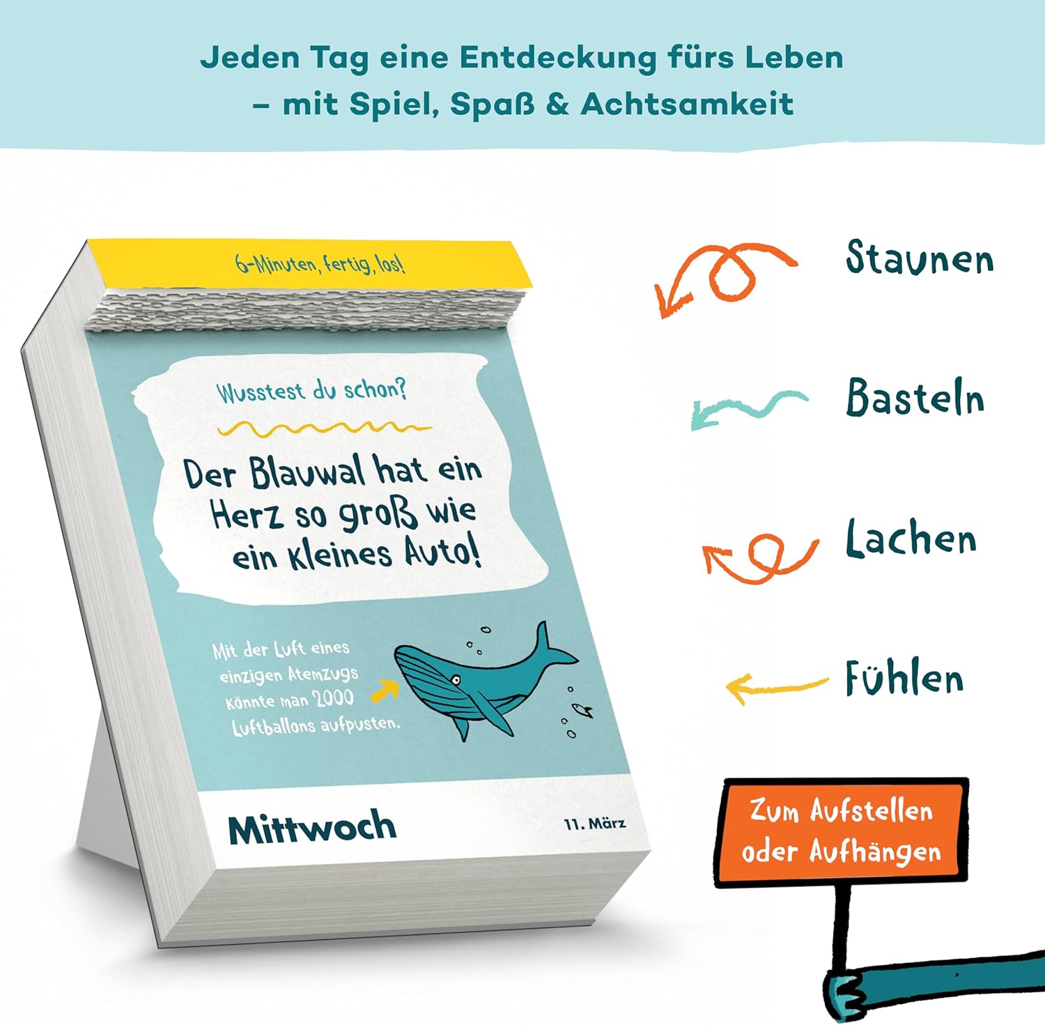 Thumbnail 1 de 6-Minuten Abreisskalender 2026 Kinder 365 📅