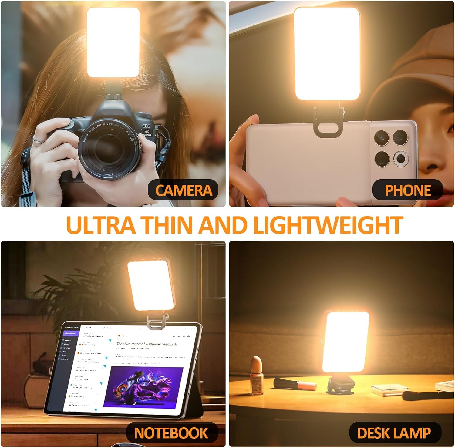 Thumbnail 4 de 128 LED Rechargeable Selfie Light for Phone and Laptop