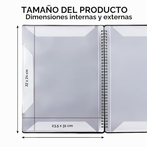 Detalle 2 de Flintronic Carpeta para Partituras A4, 60 páginas, 30 Bolsillos, Negro