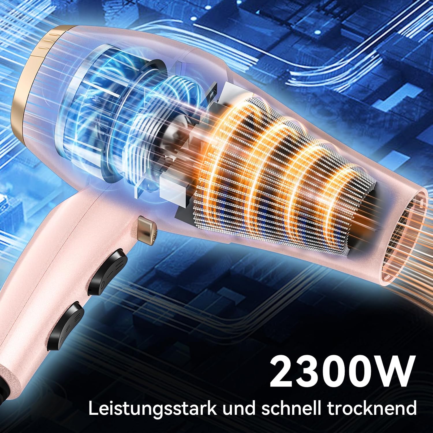 Detalle 2 de CONFU 2300W Profi Föhn Haartrockner đ