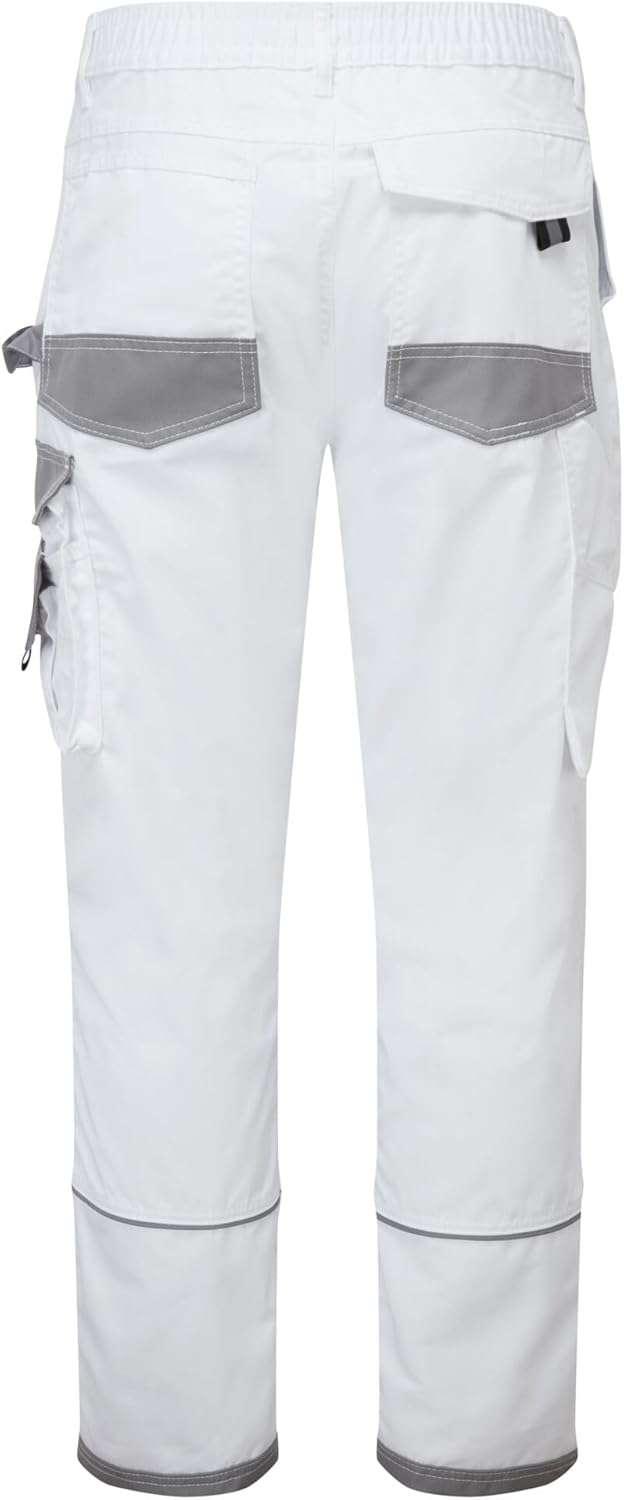 Thumbnail 4 de Portwest KS54WHRM Pantaloni Linea Craft Bianco/Grigio M