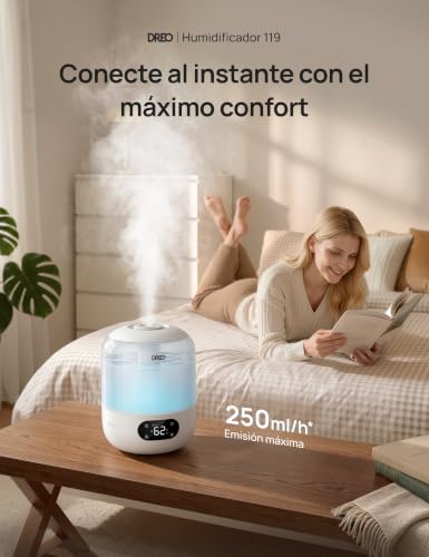 Thumbnail 1 de DREO Silencioso Humidificador para Bebés 3L con Sensor de Humedad – Blanco hielo