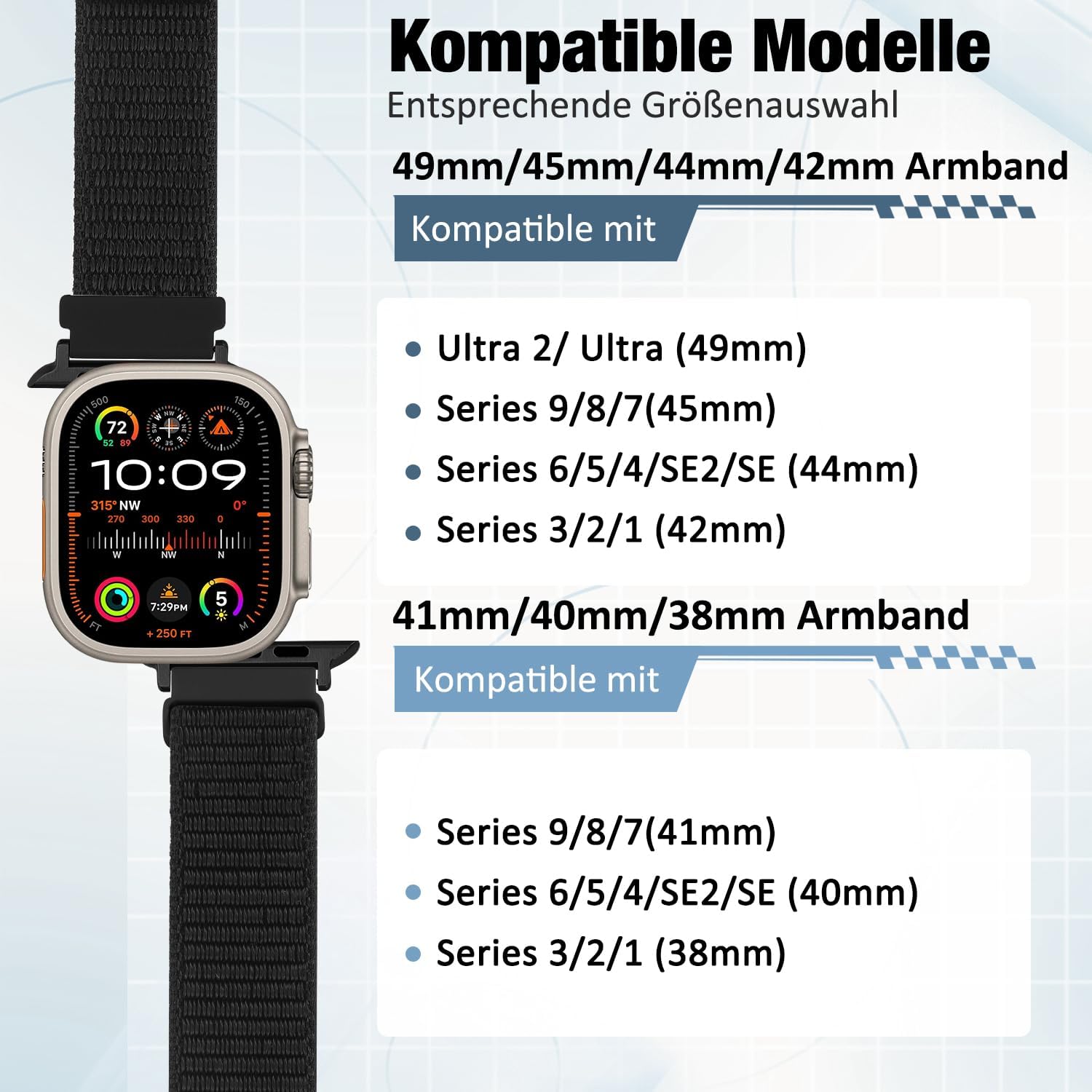 Thumbnail 2 de enkic Nylon Armband Apple Watch 38–49 mm
