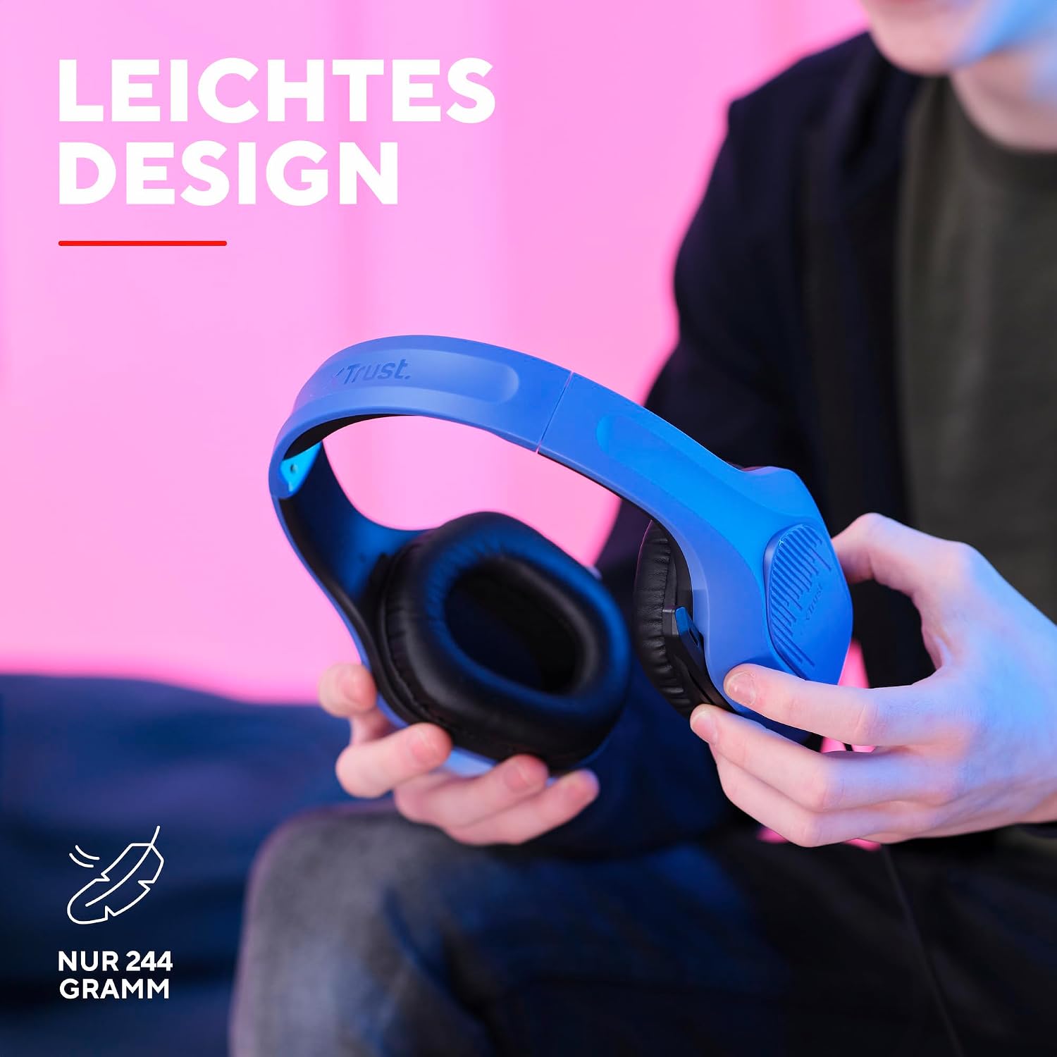 Thumbnail 2 de Trust Gaming GXT 418B Rayne – Leichtes Gaming Headset für PC, Xbox, PS4/PS5, Switch und Mobile