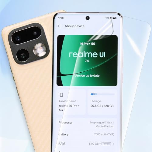 Detalle 2 de Ibywind Realme 16 Pro+ Hydrogel Screen Protector 2-Pack with Camera Lens Shield