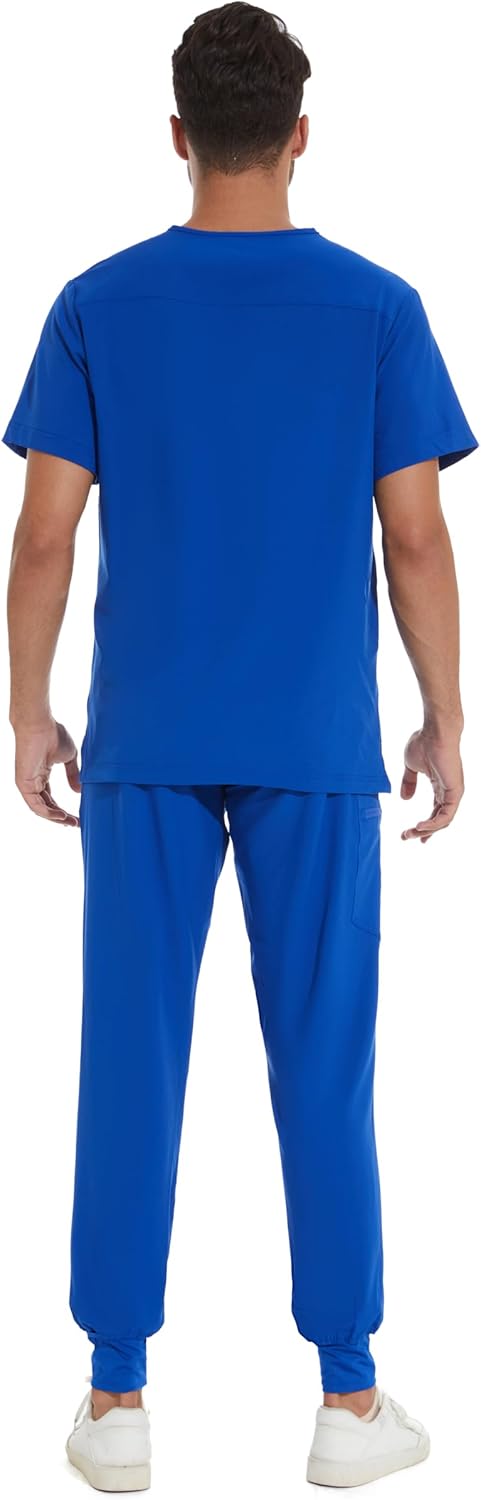Thumbnail 1 de COZYFIT Men Scrubs Set - Stretch V-Neck Scrub Top & Jogger Pant with 8 Pockets