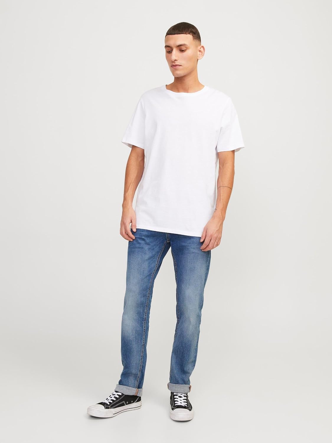 Detalle 1 de JACK & JONES Jean Slim Droite JJitim Jjoriginal AM 781 blue denim 32/34