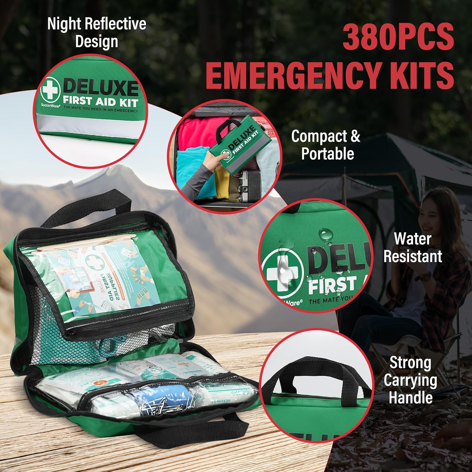 Thumbnail 3 de SuccorWare 380-piece Deluxe First Aid Kit 🚑