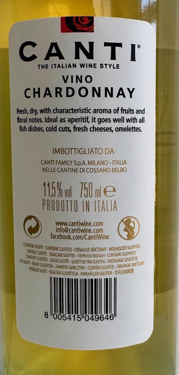 Thumbnail 1 de Canti Chardonnay Vino Blanco Italiano Seco 🍇 6x750ml