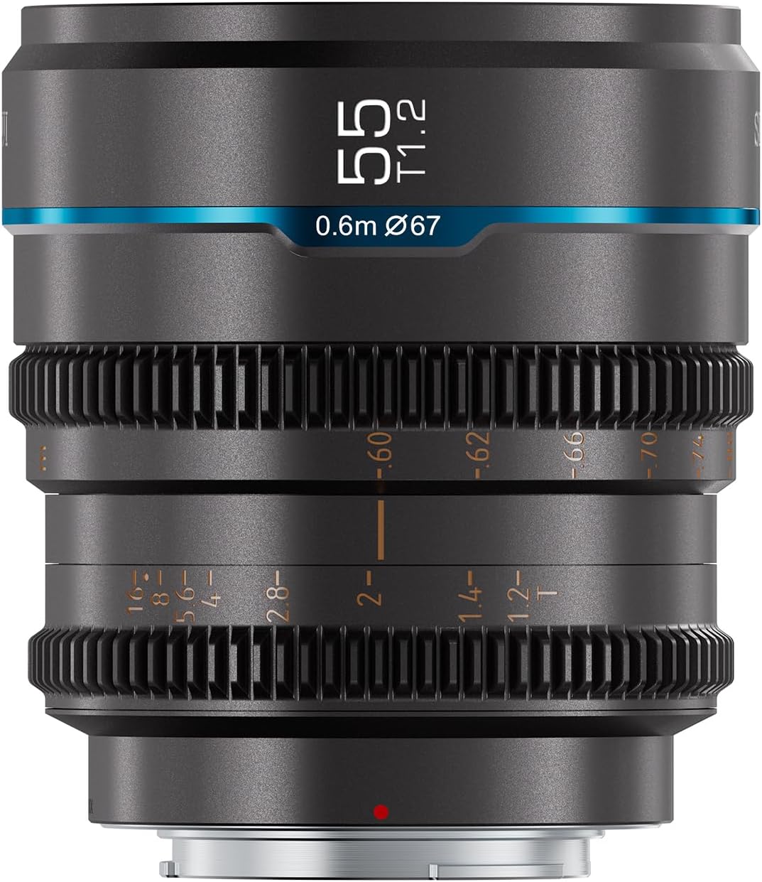SIRUI Night Walker 55mm Cine-Objektiv T1.2 (Manueller Fokus) für E-Mount-Kameras – MS55E-G, grau
