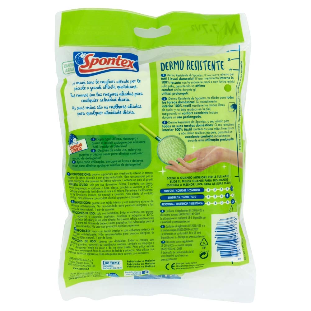 Thumbnail 2 de Spontex Guante Dermoresistente Talla M 🧤 Antialérgico y Duradero