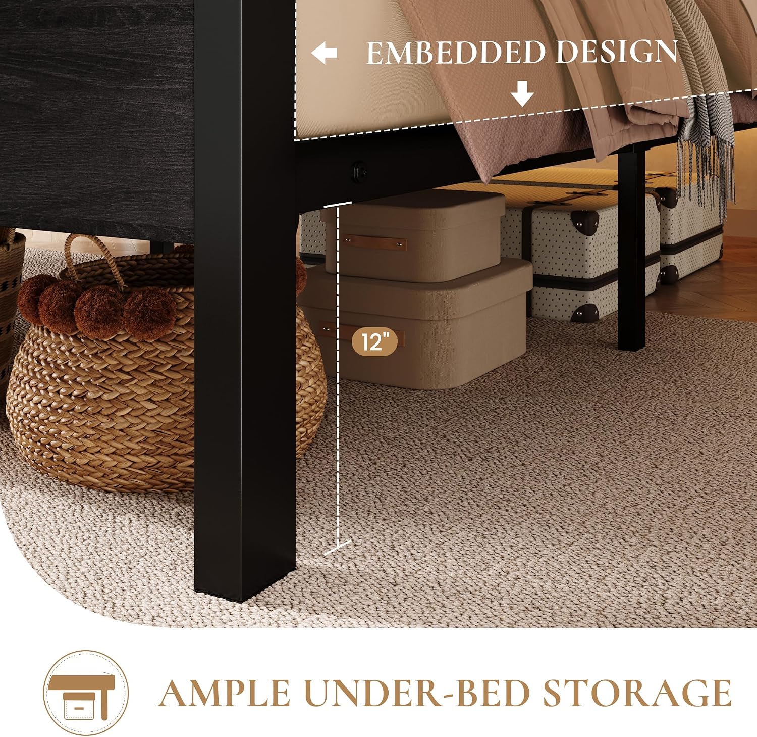 Thumbnail 5 de SHA CERLIN King Bed Frame
