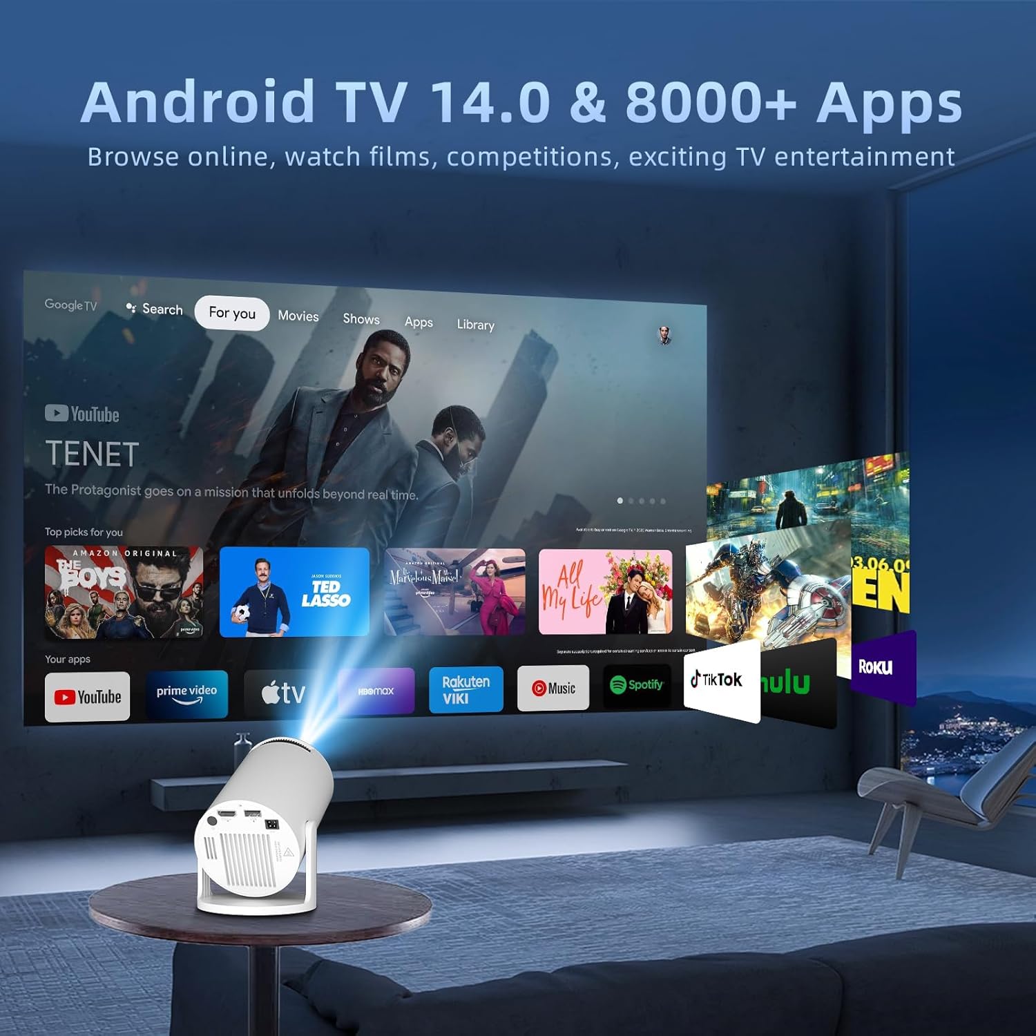 Thumbnail 2 de Salange HY300 PRO+ mini projector 535g