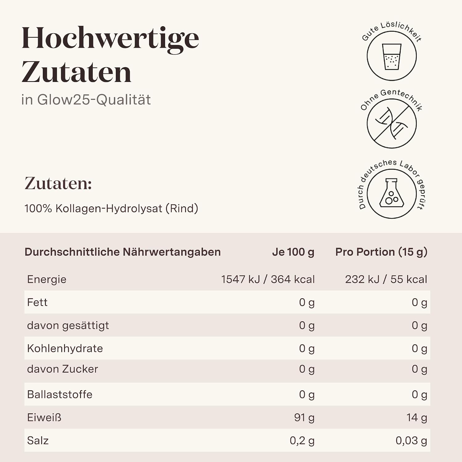 Thumbnail 4 de Glow25® Kollagen Pulver [450g] – Unser Original, neutraler Geschmack, löslich und rein