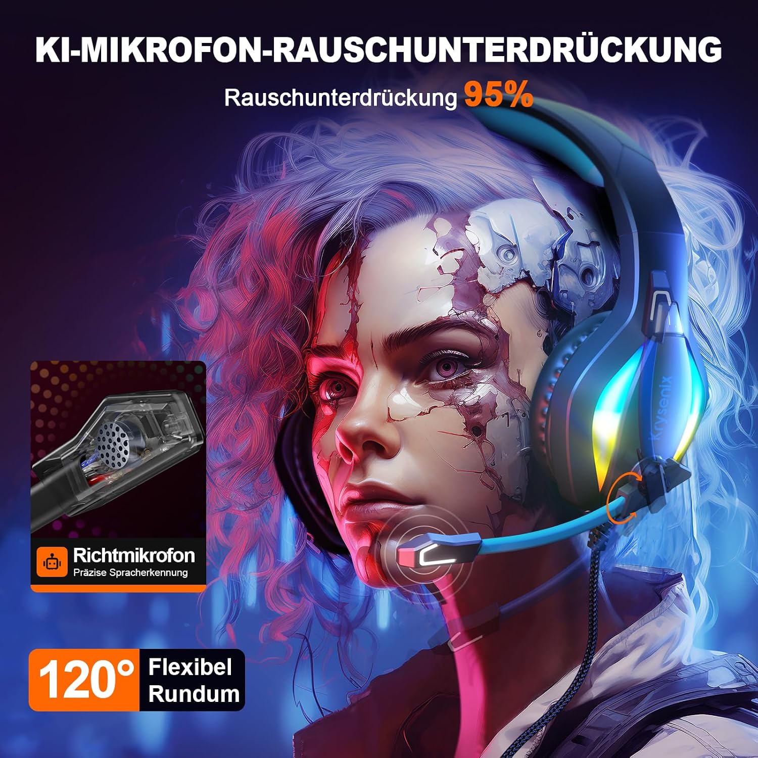 Thumbnail 2 de Krysenix PG1 RGB Gaming Headset
