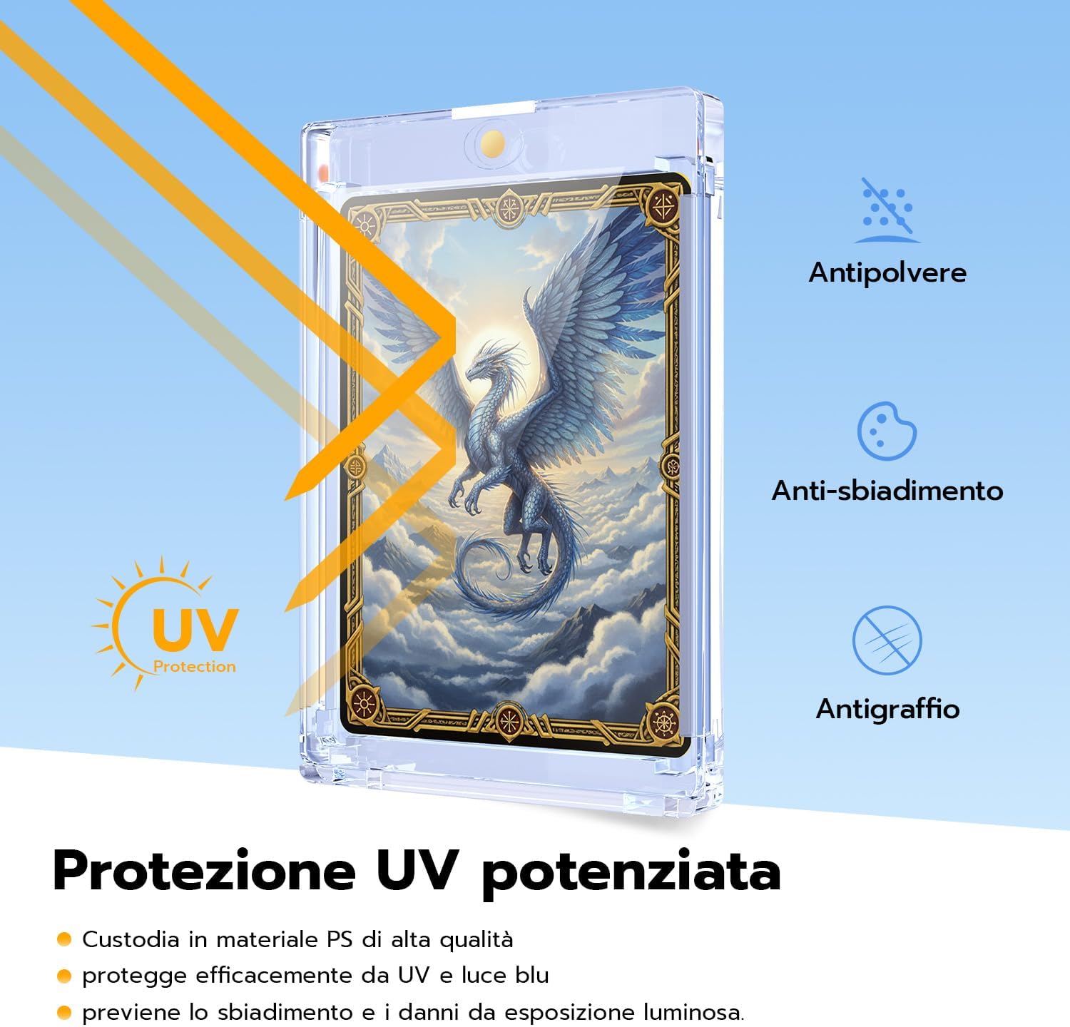 Thumbnail 1 de Wigearss 10 Pezzi Cornici Acriliche 130PT, Trasparenti con Protezione UV e Blu Ray, Custodie per Carte MTG, Sport e Baseball