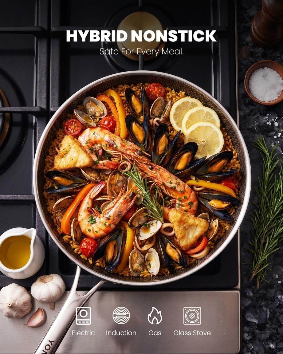 Detalle 2 de Yonida Nonstick Frying Pan, 12-Inch