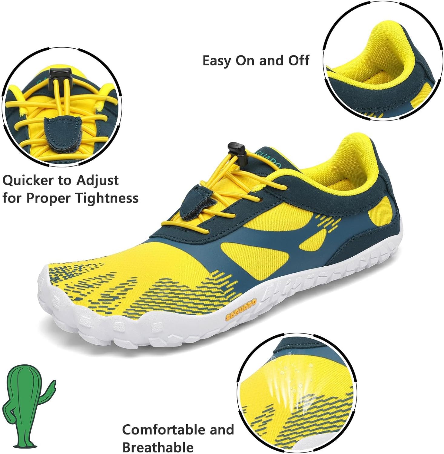 Detalle 2 de SAGUARO Unisex Barfußschuhe – leichte, rutschfeste Traillaufschuhe für Outdoor & Indoor