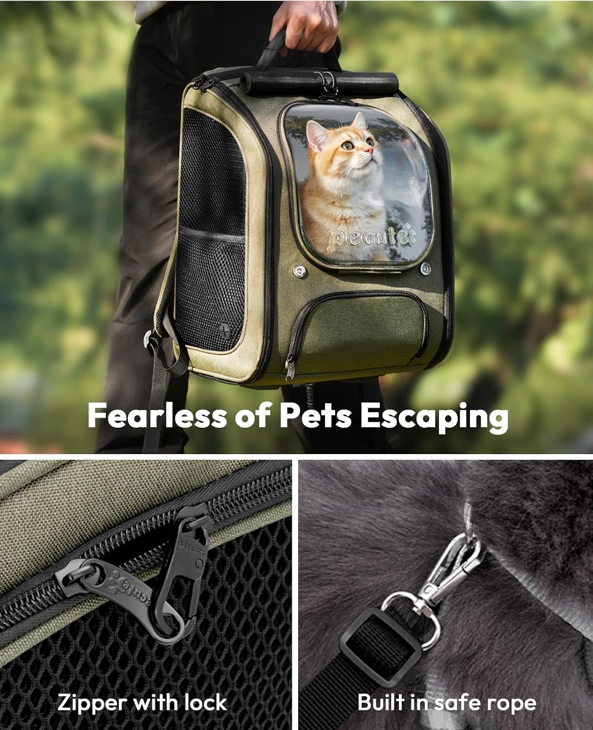 Detalle 2 de Pecute Katzenrucksack 42 x 32 x 26 cm