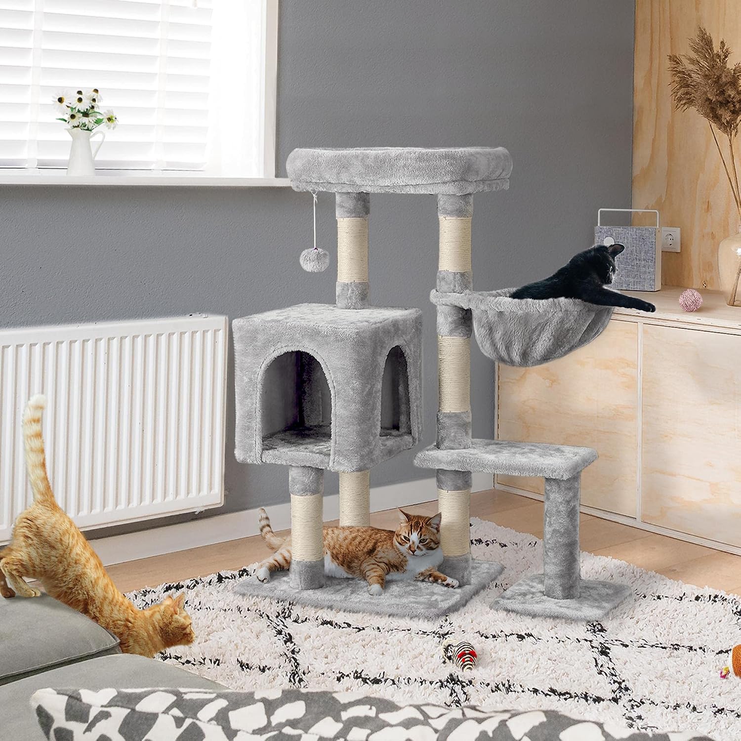 Thumbnail 6 de Yaheetech 96cm cat tree tower with condo 🐱